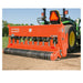 BEFCO Primary Seeder SRT, vibrant orange, front view with multiple seed hoppers and roller.
