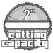 BEFCO Tornado RMD Rotary Cutter logo highlighting 2" cutting capacity in bold typography.
