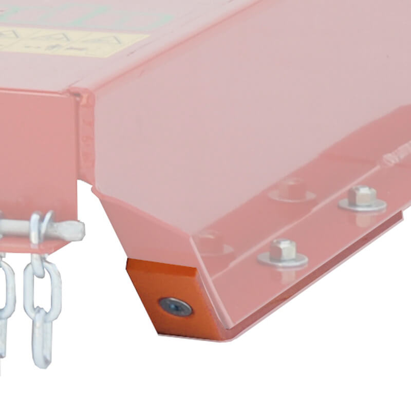 BEFCO Tornado RHD Rotary Cutter, pink color, angled view showing cutting edge and attachment points.