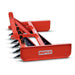 BEFCO Tractor Grading Scraper, angled view, bright orange with multiple grading blades and sturdy frame.
