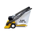 Elgee Power Vac lithium-ion vacuum cleaner, yellow with a large white dust bag and flexible hose.