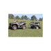 Firminator G3 ATV/UTV cultivator with 16-inch disks, shown in a green field setting.