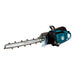 GeoRipper 620 Trencher in teal and black, featuring a chain saw blade and ergonomic handle.