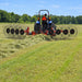 Guy on tracking usin gthe BEFCO V-Wheel Hay Rake