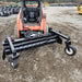 HD Soil Conditioner by Prime Attachments, black, front view, featuring wheels and adjustable components.