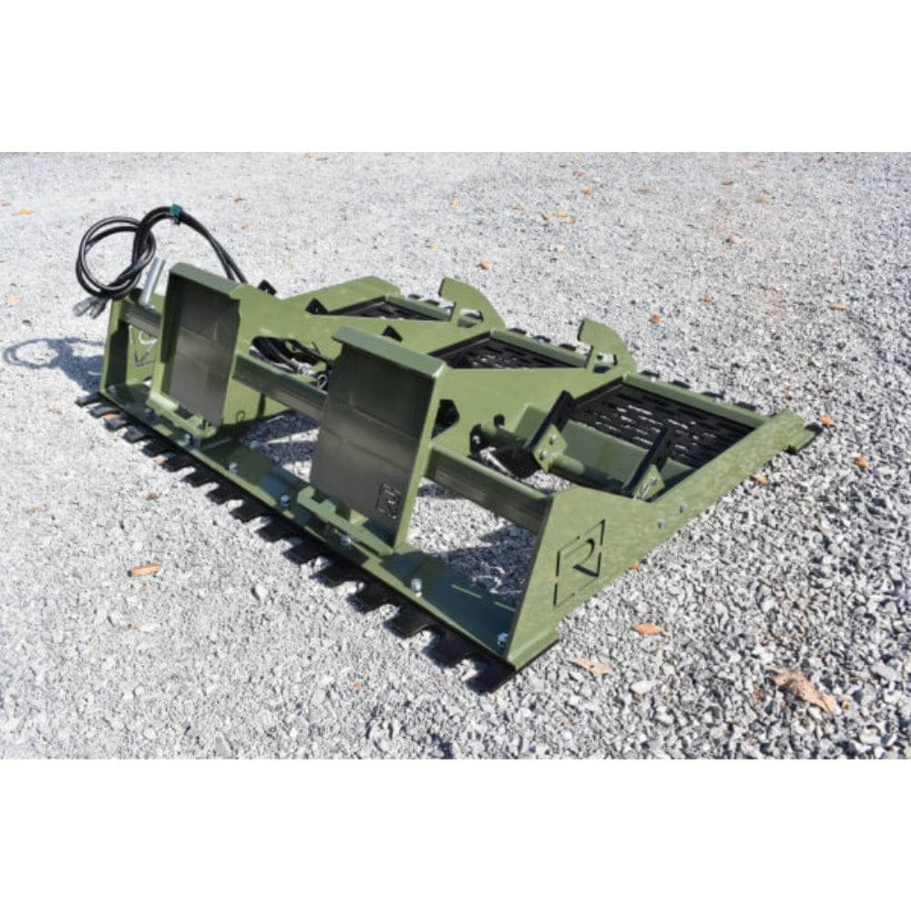 Heavy Duty Land Leveler 6-8 Ft by Roadrunner Equipment, green angled view with durable metal frame.