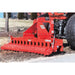 Heavy Duty Soil Pulverizer by BEFCO, red, angled view with rolling tines and adjustment features.