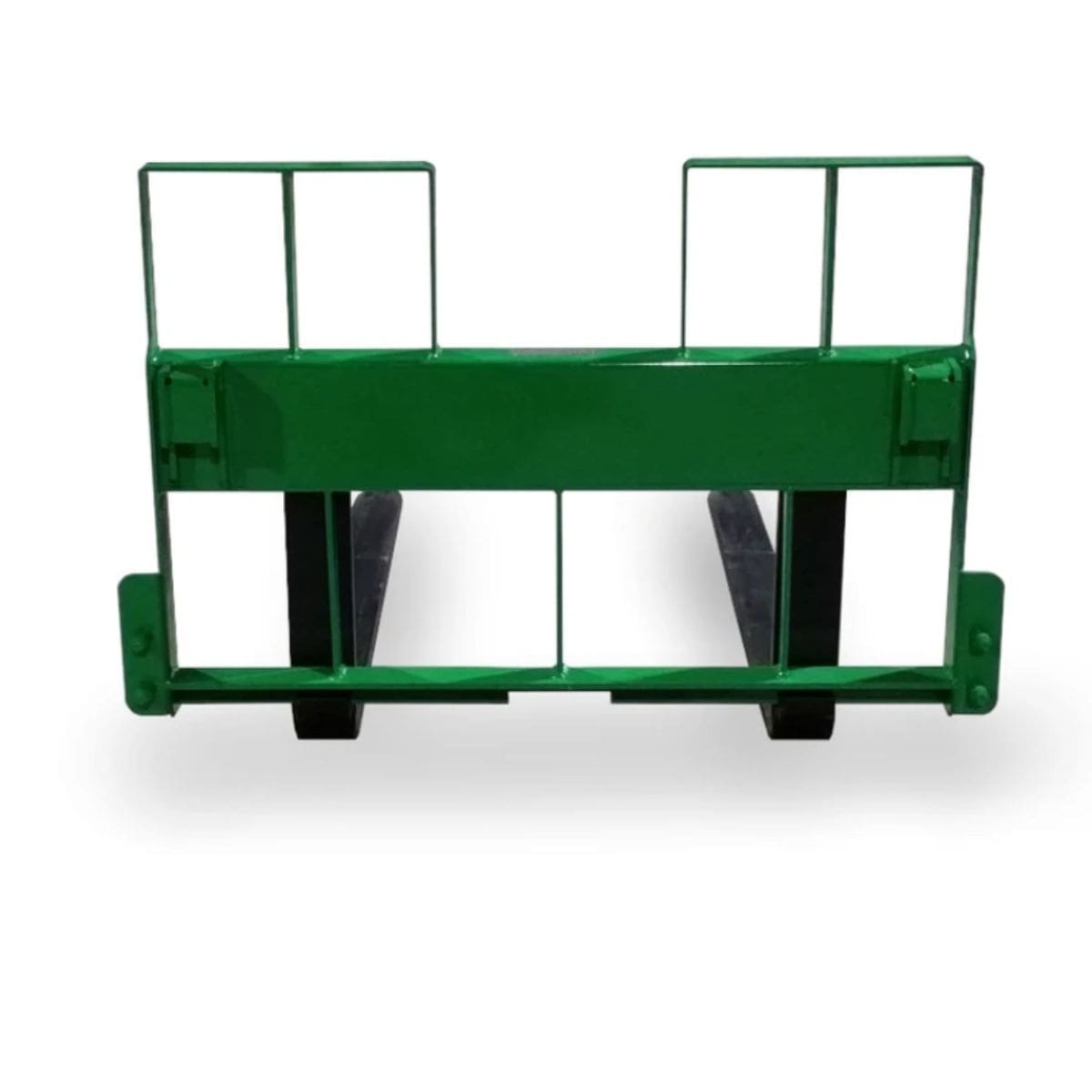 Robust 36-inch full rack pallet forks enhancing stability and visibility for secure material handling.