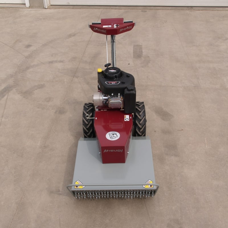 Power Dog Ambush 26″ Weed & Brush Mower front view with cutting deck