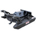 Prime Attachments Skid Steer Mower Attachment, compact design in black with curved cutting edges.