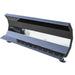 Prime Attachments Skid Steer Snow Plow Blade, angled view, black with a smooth, shiny finish.