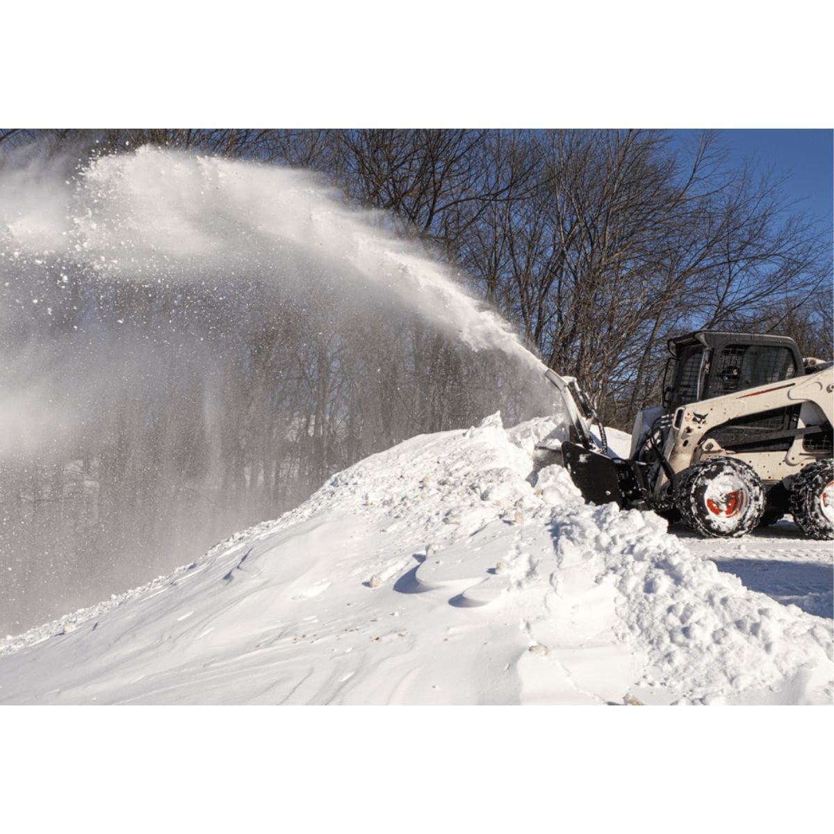Prime Attachments Skid Steer Snow Blower Attachment outdoor when use