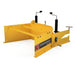 Roadrunner Bucket Mounted Paver Attachment Side View - Yellow