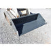 Severe Duty Skid Steer Utility Bucket 7 Ft — Roadrunner, gray, angled front view with sharp cutting edge.