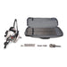 SiBore SB215 Micro Bore Drill Machine angled view, black with drill bits and carrying case.