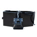 Skid Steer Concrete Hopper by Prime Attachments, black with a front view and loading scoop.