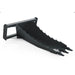 Skid Steer Heavy Duty Stump Bucket in black, featuring sharp teeth for effective stump removal.