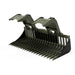 Skid Steer Rock Grapple Attachment - Extreme Duty in olive green with durable steel tines.