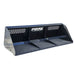 Skid Steer Snow Bucket by Prime Attachments, angled view in durable black steel with lattice design.