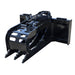 Skid Steer Stump Grapple Ripper by Prime Attachments, black, angled view with sharp teeth and sturdy frame.