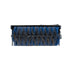 Skid Steer Sweeper Attachment by Prime Attachments, blue bristles with a sturdy, rectangular frame.