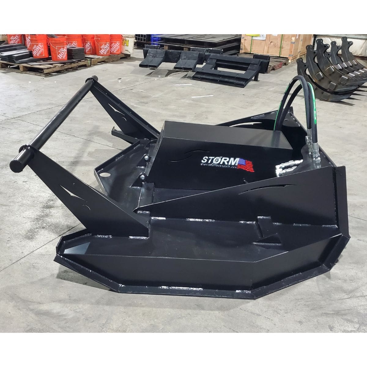 Storm 72 Inch Brush Cutter for Skid Steer - Left Side View