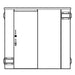 Swisher 14 Person ESP Safety Shelter front view, durable design with double doors and secure latches.