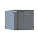 Swisher 20 Person ESP Safety Shelter front view, gray metal structure with secure door features.