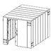 Swisher 20 Person ESP Safety Shelter front view, sturdy design with secure entrance and top.