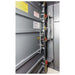 Swisher 20 Person ESP Safety Shelter interior view, featuring robust gray walls and safety mechanisms.