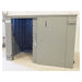 Swisher 20 Person ESP Wheelchair Accessible Storm Shelter, gray, front view with double doors.