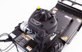 Swisher 24" Walk Behind Rough Cut Mower, black engine with 11.5HP, angled view.