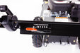 Swisher 24" walk behind rough cut mower, angled view showcasing 11.5HP engine and speed controls.