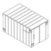 Swisher 25 Person ESP Safety Shelter angled view, outdoor emergency shelter with double doors.