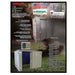 Swisher 25 Person ESP Safety Shelter, gray, front view with extra-large sliding door and vents.
