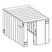 Swisher 25 Person ESP Safety Shelter, top view, sturdy design with dual doors for access.