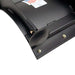 Swisher 2645R 50" ATV plow blade, black, angled view with attachment hardware details.