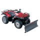 Swisher 2850 62" UTV Plow Blade, angled view, featuring a sturdy black blade and red frame.