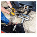 Swisher 2850 62" UTV Plow Blade assembly view, featuring robust metal construction and adjustable lever.