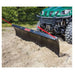 Swisher 2850 62" UTV plow blade, black with red push rods, angled front view.