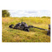 Swisher 44 Commercial Pro Rough Cut Mower, black, angled view with robust wheels and engine.