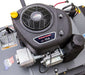 Swisher 44 Finish Cut Mower 11.5 HP Briggs & Stratton, top view with black engine and controls.