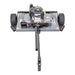 Swisher 44 Finish Cut Mower top view, gray with 12V Briggs & Stratton engine and support wheels.