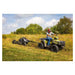 Swisher 44 Commercial Pro Rough Cut Mower, black, angled view with robust wheels and frame.