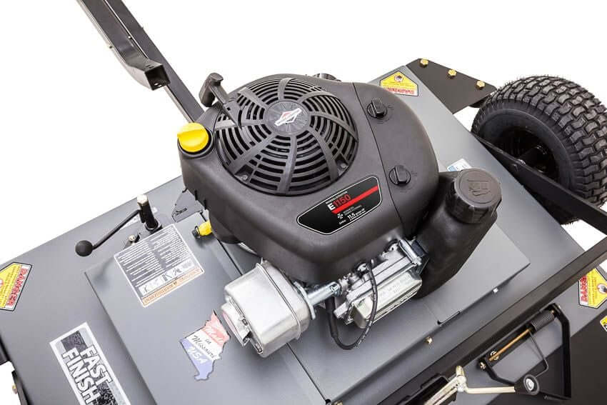 Swisher 44 Trail Mower, top view featuring 11.5 HP Briggs & Stratton engine and handle.