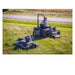 Swisher 44 Trail Mower 11.5 HP, angled view, featuring black body and durable wheels.