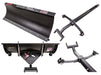 Swisher 50" ATV Commercial Pro Plow Combo, black, angled view with heavy-duty blade and mounting hardware.