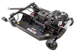 Swisher 52" Rough Cut Mower, 14.5 HP, 12V Kawasaki, black with detachable wheels and engine.
