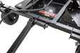 Swisher 52" Rough Cut Mower front view, black metal frame with wheels and cutting deck.