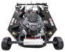 Swisher 52" Rough Cut Mower with Kawasaki engine, top-down view featuring black chassis and wheels.